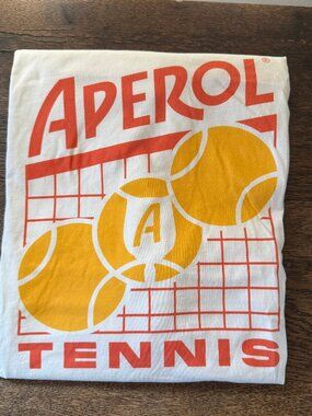 Aperol Tee Shirt, US Open Tennis Collection, White, XL, New